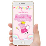 Pink Peppa Pig Birthday Video Invitation