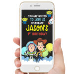 Cute Toy Story Digital Birthday Video Invitation
