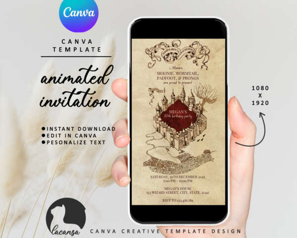 Marauder Map Invitation preview