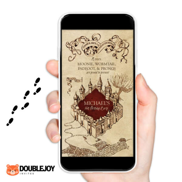 PREVIEW marauders map invitation